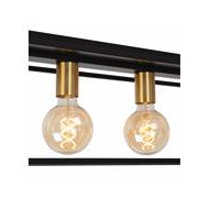 Lucide Ruben Plafonnière - 4xE27 - Zwart - Merk Lucide - Aantal lichtpunten meer dan 3 - Kleur Zwart - Dimbaar Ja - Fitting E27 - Vermogen 60 W - Sensor Nee - Type lamp Lamp niet inbegrepen - Materiaal Metaal