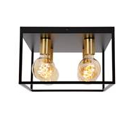 Lucide Ruben Plafonnière - 4xE27 - Zwart - Merk Lucide - Vermogen 40 W - Fitting E27 - Kleur Zwart - Sensor Nee - Aantal lichtpunten meer dan 3 - Type lamp Lamp niet inbegrepen - Dimbaar Ja - Materiaal Metaal