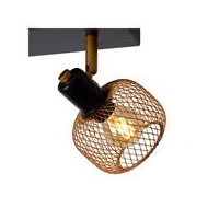 Lucide Maren Plafondspot - 2xE14 - Mat Goud / Messing - Merk Lucide - Geschikt voor Plafond - Kleur Zwart,Mat Goud - Fitting E14 - Type lamp Lamp niet inbegrepen - Vermogen 25 W - Lumen Nvt - Type opbouw spot Plafondplaat - Materiaal Metaal