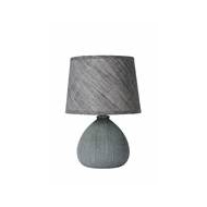 Lucide Ramzi Lampe de table - Ø18cm - 1xE14 - Gris - Marque Lucide - Douilles E14 - Type de lampe Lampe non inclus - Matériel Céramique,Coton - Couleur Gris - Dimmable Non