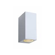 Lucide Zora-LED Wandspot Buiten - LED Dimbaar - GU10 - 2x5W 3000K - IP44 - Wit - Merk Lucide - Aantal lichtpunten 2 - Materiaal Aluminium - Vermogen 5 W - Kleur Wit - Type lamp LED