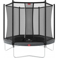 Berg Trampoline Favorit Regular met Veiligheidsnet - 270cm - Rond - Grijs - Merk Berg - Leeftijd vanaf 6 jaar