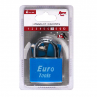 Cadenas 50 mm bleu + 2 clés - Nouveau depuis 16/02/2022 - Marque Euro Tools