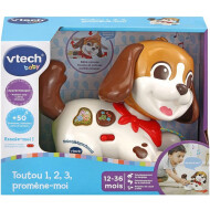 Vtech Toutou 1,2,3 Promène-moi - Franstalig - Met Geluid - 12-36 Maanden - Merk Vtech