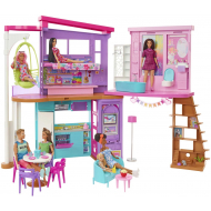 Barbie Malibu Huis - 2 Verdiepingen met Barbie Meubels - 116x77x45cm - Multicolor - Merk Barbie - Leeftijd vanaf 3 jaar