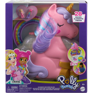 Polly Pocket Salon van de Regenboogeenhoorn Speelset - Met Poppen en Accessoires - Merk Polly Pocket - Leeftijd vanaf 4 jaar