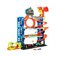 Hot Wheels City Ultieme Garage Speelset - Met 2 Auto's - 34x68x105cm - Multicolor - Merk Hot Wheels - Leeftijd vanaf 3 jaar