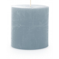 Spaas Rustiek Kaars - Ø7x7cm - Lichtblauw - Merk Spaas - Kleur Lichtblauw - Aantal branduren 25u