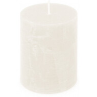 Spaas Rustieke Kaars - 35h Brandduur - Ø7x9,5cm - Wit - Marque Spaas - Couleur Blanc - Nombre d'heures de combustion 35h