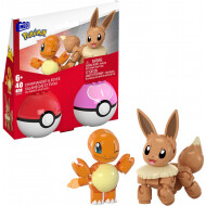 Mega Pokémon Poké Ball 2-pack - Évoli et Salamèche - Marque Mega Bloks - Age à partir de 6 ans
