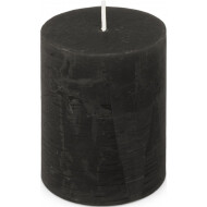 Spaas Rustieke Kaars - 35h Brandduur - Ø7x9,5cm - Zwart - Marque Spaas - Couleur Noir - Nombre d'heures de combustion 35h