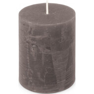 Spaas Rustieke Kaars - 35h Brandduur - Ø7x9,5cm - Donkergrijs - Marque Spaas - Nombre d'heures de combustion 35h - Couleur Gris foncé