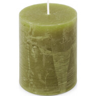 Spaas Rustieke Kaars - 35h Brandduur - Ø7x9,5cm - Olijfgroen - Marque Spaas - Couleur Vert olive - Nombre d'heures de combustion 35h