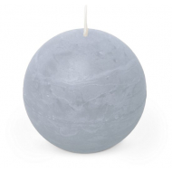 Spaas Rustiek Bolkaars - Ø8cm - Lichtblauw - Merk Spaas - Kleur Lichtblauw - Aantal branduren 24u