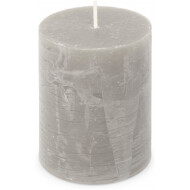 Spaas Rustieke Kaars - 35h Brandduur - Ø7x9,5cm - Grijs - Marque Spaas - Couleur Gris - Nombre d'heures de combustion 35h