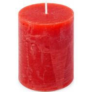 Spaas Rustieke Kaars - 35h Brandduur - Ø7x9,5cm - Rood - Marque Spaas - Nombre d'heures de combustion 35h - Couleur Rouge
