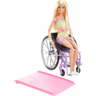 Barbie Fashionista Rolstoel - Met Geruite Romper - Merk Barbie - Leeftijd vanaf 3 jaar