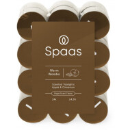 Spaas Warm Wonder Bougies Chauffe-Plat - 4,5h de Combustion - Brun - 24 Pièces - Marque Spaas - Odeur Pomme Cannelle - Couleur Brun - Nombre d'heures de combustion 4,5h
