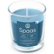 Spaas Soft Sunrise Bougie Parfumée Transparente - 25h de Combustion - Bleu - Marque Spaas - Couleur Bleu - Odeur Lavande - Nombre d'heures de combustion 25h
