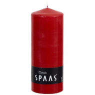 Spaas Bougie Cylindrique - 100h de Combustion - Ø8x20cm - Rouge - Marque Spaas - Couleur Rouge - Nombre d'heures de combustion 100h