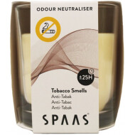 Spaas Anti-Tabak Kaars - 25u Brandduur - Glas - Ivoor - Merk Spaas - Aantal branduren 25u - Geur Anti Tabak - Kleur Ivoor