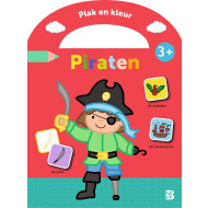 Plak en Kleur Piraten 3+ – Activiteitenboek – Hardcover – Vanaf 3 jaar - Hoofdauteur Onbekend - Genre boek Speelboeken
