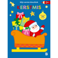 Kleurblok met Stickers: Kerst – Kleurenboek – Hardcover – Vanaf 3 jaar - Leeftijd vanaf 2 jaar - Hoofdauteur Onbekend