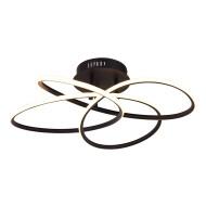 Euro Light Clover Plafondlamp LED - 30W - Zwart - Topper - Merk Euro Light - Materiaal Kunststof,Metaal - Kleur Zwart - Type lamp Geïntegreerde LED - Aantal lichtpunten 1