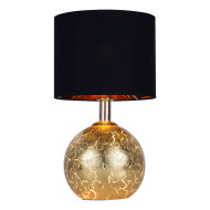 Euro Light Vilnius Lampe de Table - 1xE27 - Or/Noir - Marque Euro Light - Type de lampe Lampe non inclus - Douilles E27 - Couleur Or,Noir - Dimmable Oui - Matériel Matière plastique,Métal