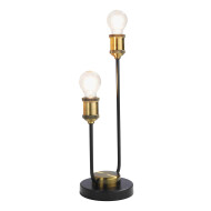 Euro Light Echinea Lampe de Table LED - 2xE27 - Cuivre/Noir - Marque Euro Light - Douilles E27 - Couleur Cuivre,Noir - Type de lampe Lampe non inclus - Matériel Métal - Dimmable Non