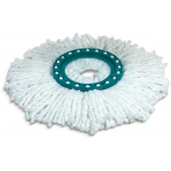 Tête de rechange CLEAN TWIST Disc Mop microfibre - Marque Leifheit - Matériel Coton - Couleur Bleu
