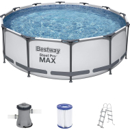 Steel Pro Max Pool 366x100 cm - Nouveau depuis 26/05/2020 - Marque Bestway - Couleur Gris,Blanc