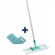 Leifheit Profi vloerwisser XL 42cm met extra doek -  140cm steel – 360° draaibaar – Click System - Kleur Blauw,Wit - Materiaal Microvezel