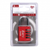 Alu combinatieslot 40 mm rood - Nieuw sinds 15/02/2022 - Merk Euro Tools