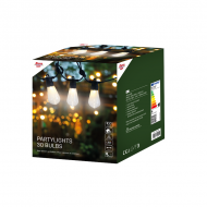 Lumière de Fête LED - 30 Grandes Ampoules - Blanc Chaud - Nouveau depuis 20/03/2023 - Marque Euro Light