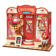Rolife Sweet Chocolat Shop Chocoladewinkel DS046 3D Houten Bouwpakket - 98 Stuks - Leeftijd vanaf 14 jaar