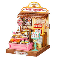 Rolife Sweetie’s Donut Shop Maison Miniature DS051 Kit 3D en Bois - 141 Pièces - Age à partir de 14 jaar