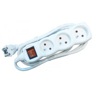 Palatrade Stekkerblok met Kabel en Schakelaar- 3x16A - 1,5m - Wit