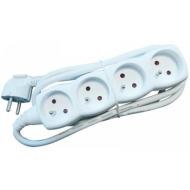 Stekkerblok met Kabel - 4x16A - 5m - Wit