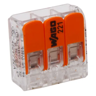 Wago Domino de Connexion Réutilisable - 3 Pôles - Orange - 10 Pièces