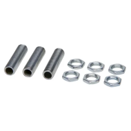 Kopp Buisnippel 3/8 met 6 Moeren - Metaal - 3 Stuks