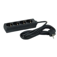 Stekkerblok met Kabel - 3x16A - 1,5m - Zwart