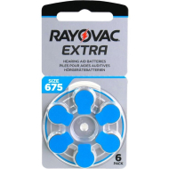 Rayovac Extra Advanced Hoortoestelbatterijen 675 - Blauw - 6 Stuks - Type batterij Miniatuurbatterij - Opties Nvt
