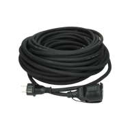 Verlengsnoer 16A - 250V - 25m - Rubber - Zwart - Merk Merkloos