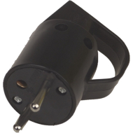 Stekker - 10x4x4cm - Zwart - Merk Merkloos