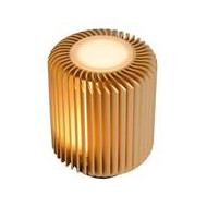 Lucide Turbin Tafellamp - Ø10,6 cm - LED - 1x5W 3000K - Mat Goud / Messing - Type lamp Geïntegreerde LED - Kleur Goud - Dimbaar Nee - Materiaal Aluminium - Fitting Nvt
