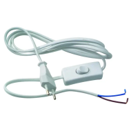 Snoerschakelaar - 230V - 2m - Wit - Merk Merkloos