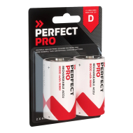 PerfectPro D-cel Oplaadbare Batterijen - NiMH 8000 mAh - 2 stuks - Merk PerfectPro - Opties Oplaadbaar - Type batterij D