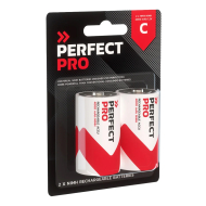 PerfectPro C-cel Oplaadbare Batterijen - NiMH 4000 mAh - 2 stuks - Merk PerfectPro - Type batterij C - Opties Oplaadbaar