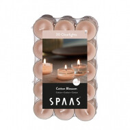 Spaas Cotton Blossom Geurtheelichten - 4,5u Brandduur - Ø3,5cm - Roze - 30 Stuks - Merk Spaas - Geur Bloemen - Aantal branduren 4,5u - Kleur Roze
